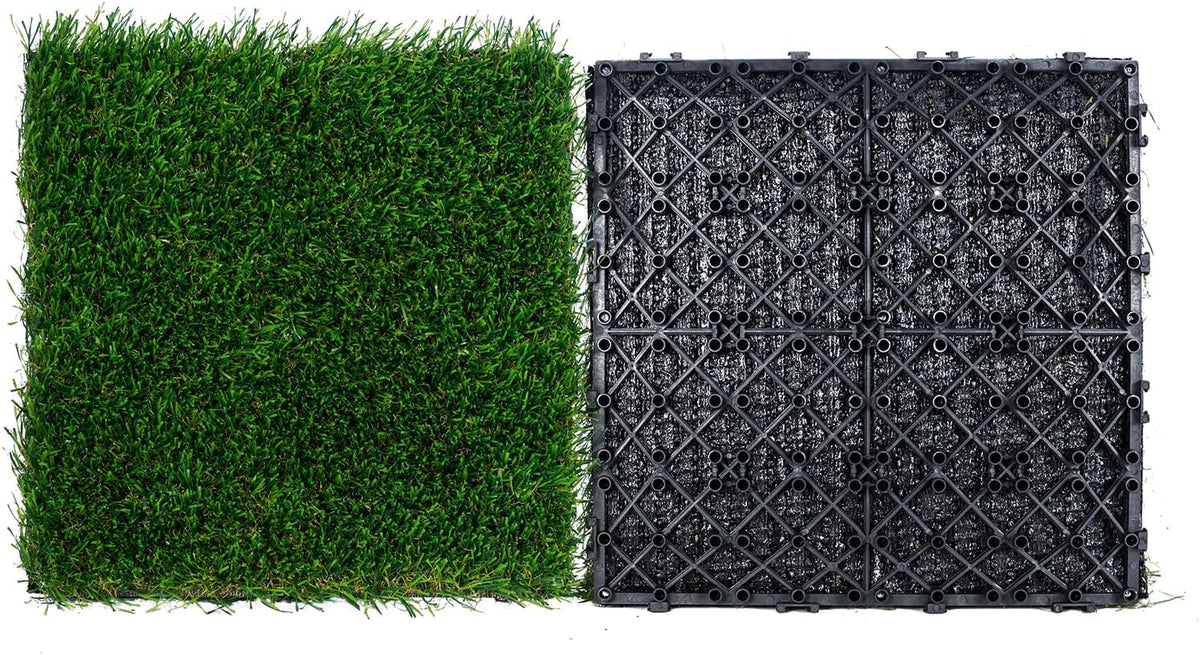 vevor artifical grass tiles interlocking turf deck set, main product view