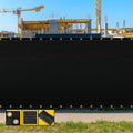 customized 6' x 7' black fence privacy screen,with, main product view