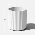 Veradek Demi Series Round Planter for Porch, Patio, Backyard | Durable Plastic-Concrete Material | Modern Décor for Tall Plants, Flowers