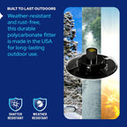 Black Post Top Wing Clip Fitter - Fits 5.25" Acorn/Globe Opening & 3" Pole Mount - USA Made Polycarbonate Outdoor Lamp Hardware - Light Fixture Shade Holder & Bulb Socket Replacement, 5-Pack | Polycarbonate Wing Clip Fitter for Post Top Lamps, Fits 5.25"