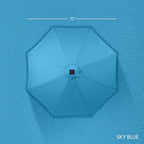 Best Choice Products 10ft Offset Cantilever Hanging Market Patio Umbrella, Smooth 360° Rotation, 8 Sturdy Ribs, Easy Adjustment - Sky Blue