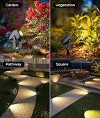 Outdoor Landscape Lighting, 8 Pack Outdoor Spotlights, LED Landscape Lights for House Yard Garden Lawn Tree Fence Plant Flags Pathway, 12V 2700K Warm White, IP65 Waterproof