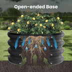 ZXZYHFTY Round Galvanized Raised Garden Bed kit,Black Outdoor Garden Raised Planter Box, Round Large Metal Raised Garden Beds for Vegetable 2 * 2 * 1ft 3 Pcs