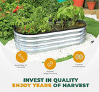 Utopia Home Galvanized Raised Garden Bed, 6 by 2 feet Lightweight Planter Boxes Outdoor with Easy Assembly, Large Garden Bed for Vegetables, Fruits, Flowers, Silver, Pack of 2