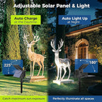 Solar Spot Lights Outdoor Waterproof for Flag, Tree, House, Garden, Yard, 3 Brightness Modes Solar Powered Landscape Spotlights 1 Pack Cool White