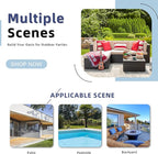 Vongrasig 5 Piece Patio Furniture Sets, All-Weather PE Rattan Wicker Outdoor Sectional Couch, Small Patio Conversation Set with Glass Table for Garden Pool, Beige
