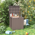 EasyUp 50 Gallon Deck Box Outdoor Storage Box for Patio Furniture,Outdoor Cushions,Garden Tools and Pool Supplies,Waterproof,Resin（Gray）