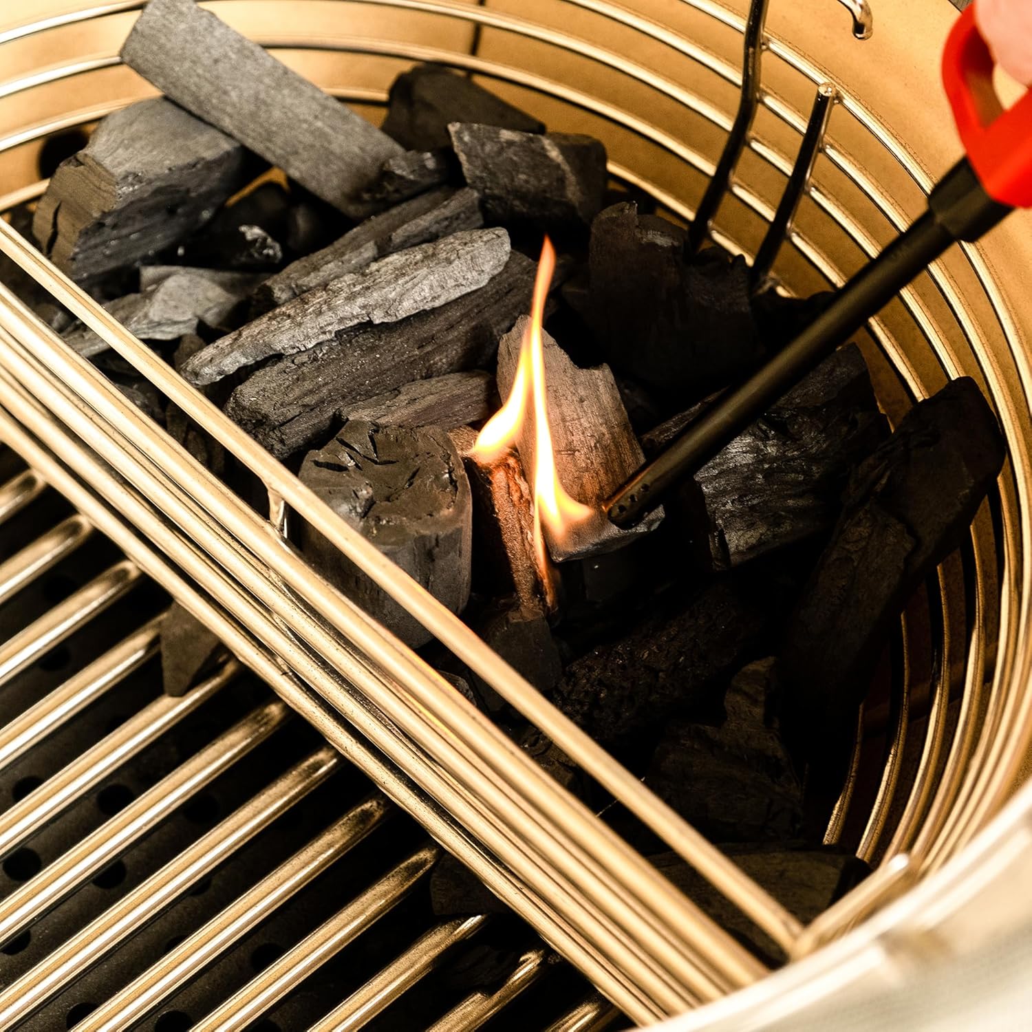 Kamado Joe Stainless Steel Charcoal Basket Grill Accessory to Create Multiple Cook Zones for All Classic Joe 18-inch Charcoal Grill and Smokers, Model KJ-MCC23