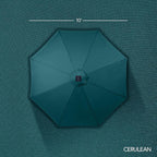 Best Choice Products 10ft Offset Cantilever Hanging Market Patio Umbrella, Smooth 360° Rotation, 8 Sturdy Ribs, Easy Adjustment - Cerulean