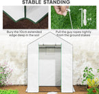 outsunny walk-in greenhouse with 3 tier 4 shelves, package contents