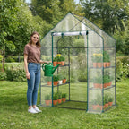 outvita walk-in greenhouse, 3 tiers 4 shelves, durable, main product view
