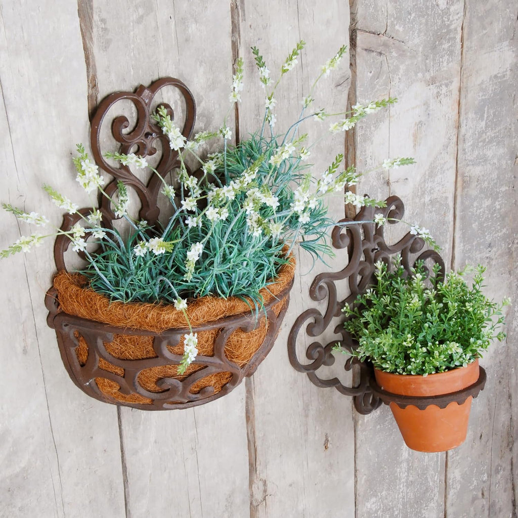 Esschert Design USA BPH51 Half Round Cast Iron Wall Planter