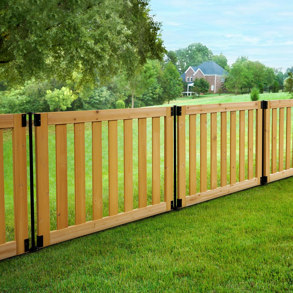 zippity newberry yard fence, cedar wood diy no, main product view