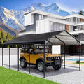 leveleve 12x20 ft heavy-duty metal carport, galvanized steel, main product view