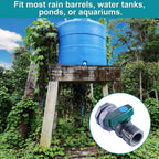 BILAL 2 Set 3/4 Inch Rain Barrel Spigot Kit with Bulkhead Fitting, 2 Set | Water Barrel PVC Garden Diverter Kit Hose Faucet Adapter for Water Tanks, Aquariums, Tubs, Pool, Garden Barrel