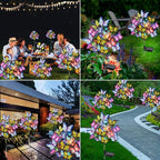 Solar Garden Lights Solar Lights Outdoor Waterproof Decorative 4 Pack with 88 LED 68 Butterfly Solar Lights for Garden Yard Decor Christmas Decorations, Gifts for Mother's Day Mom