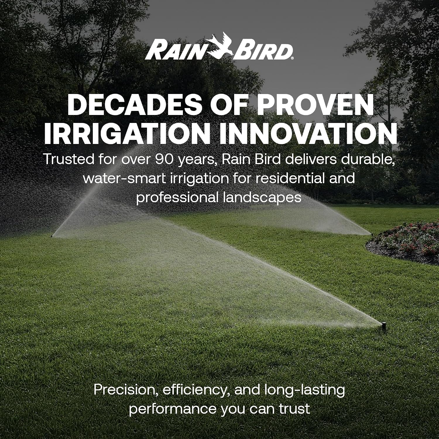 Rain Bird 42SA+ Heavy Duty Simple Adjust Gear Driven Rotor Sprinkler Head, 2 Pack - 3/4 inch Inlet - Water Efficient 4 inch Pop Up Lawn Sprinkler, Adjustable 40-360 Degree Arc and 26-38 ft Radius | Heavy Duty 3/4 inch Inlet - Water Efficient 4 inch Pop