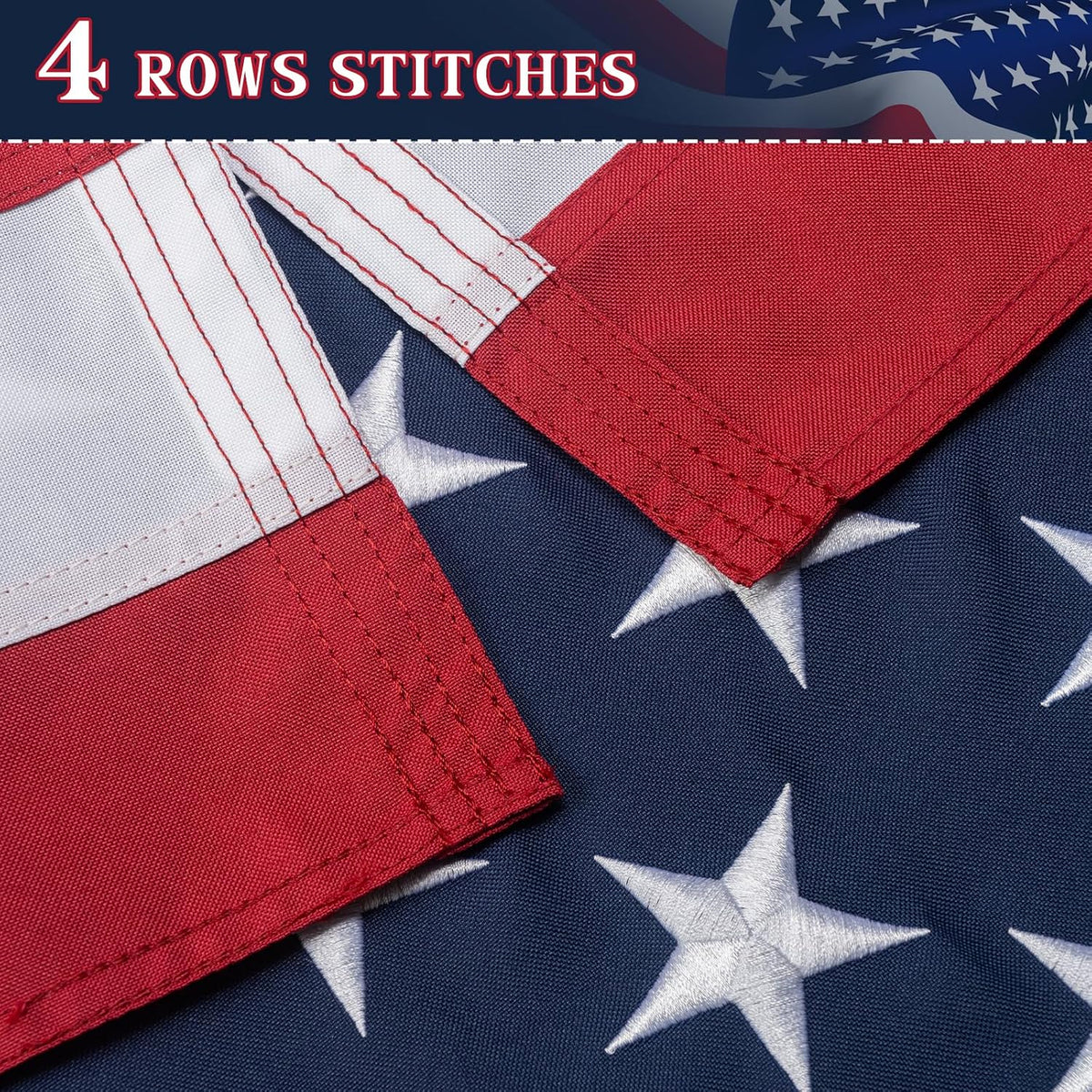 gyaozii 4x6ft american flags for outside, heavy duty showing dimensions