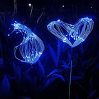JJGoo Solar Firework Lights, 2 Pack 120 LEDs 2 Lighting Modes Solar Garden Lights Outdoor Waterproof for Yard Patio Walkway Pathway Party Wedding Christmas Decorative - Blue