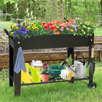raised garden planter beds with wheels legs, large, package contents