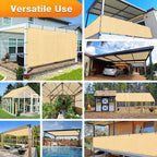 Artpuch Outdoor Pergola Shade Cover 4' X 8' Sun Shade Cloth with Grommets, 90% UV Protection Canopy Patio Privacy Screen (Customized Available) GN107, Wheat