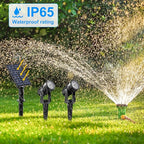 Solar Spot Lights Outdoor, 2-in-1 Solar Landscape Spotlights IP65 Waterproof 9.8ft Cable,Auto On/Off Outdoor Wall Lights for Garden Yard Driveway Porch Walkway Pool(6000K White)