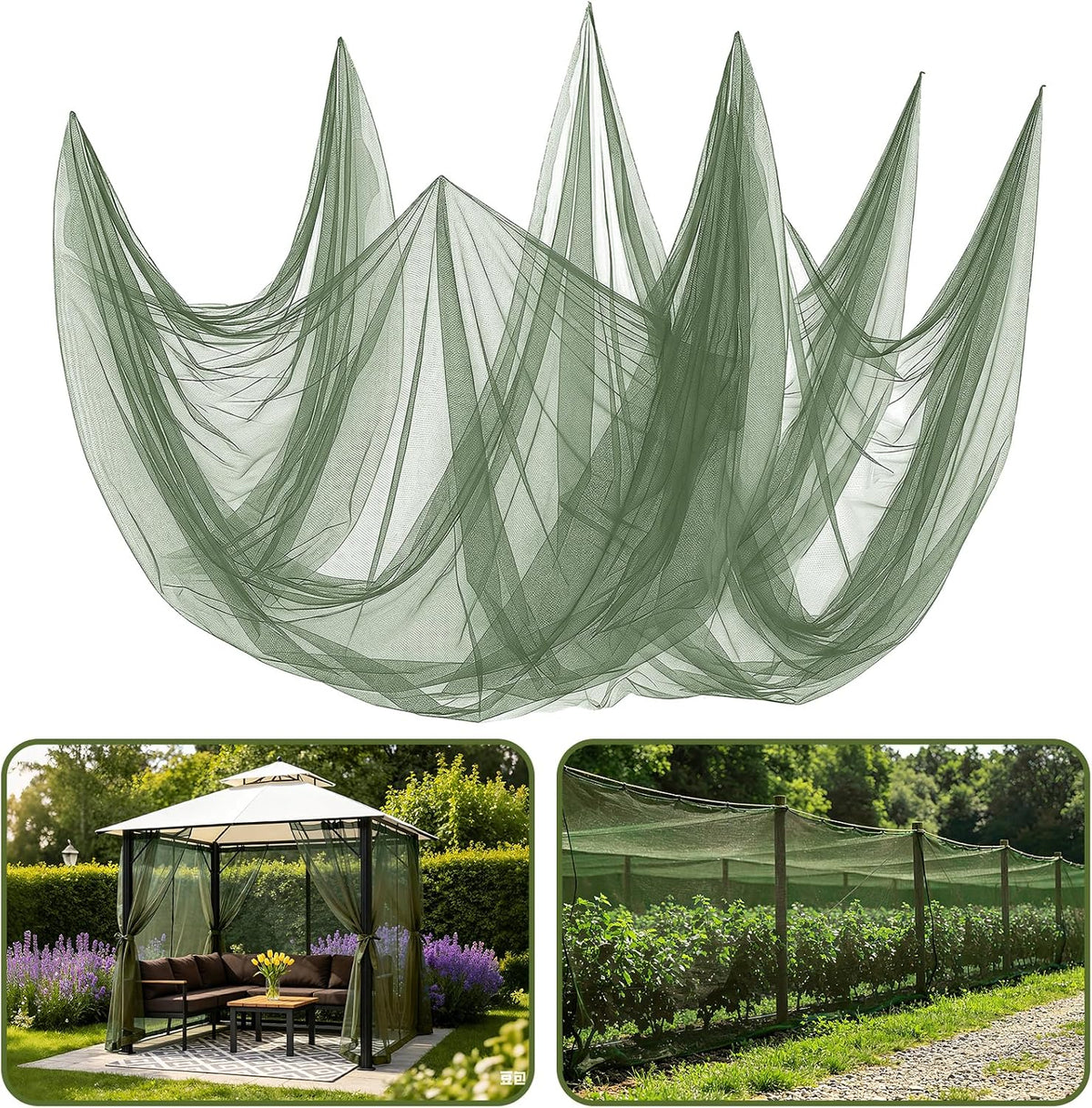 40x10ft ultra-fine mesh mosquito net, patio screen netting, main product view