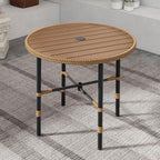 dwvo outdoor patio dining table round for 4 on a desk or shelf
