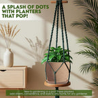 Utopia Home - Spotty Plant Pots Indoor with Drainage - 7/6.6/6/5.3/4.8 Inches Flower Pots - 10 Pack Plastic Planters - Ideal for Stocking Stuffers - (Speckled Peach Pink, Pack of 10)