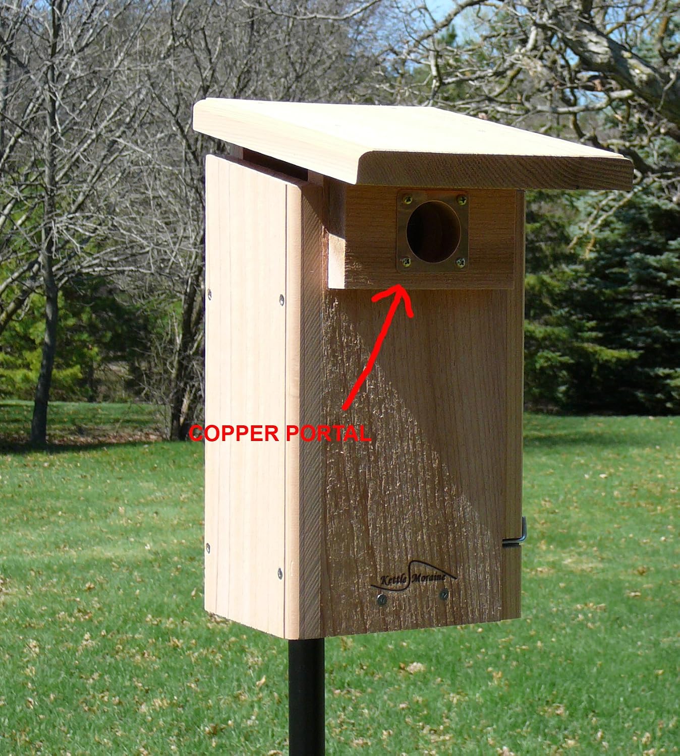 Copper Portal for Wren Bird Houses 1" Opening - Predator Guard