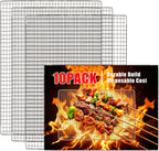 10 PCS Disposable Grill grates，Grill mesh 11.8×15.7 inch，Disposable Grill Topper for Outdoor BBQ Parties，Grill net can Withstand high temperatures