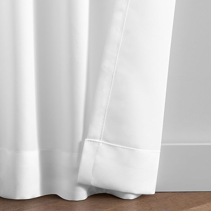 Elrene Home Fashions Matine Weatherproof Tab-Top Indoor/Outdoor Solid Color Curtain Panel for Porch, Pergola, Patio, Deck, 52”W x 108”L, White