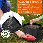 Gardzen 6-Pack 2 Gallon Grow Bags, Aeration Fabric Pots with Handles, Heavy Duty Cloth Pots for Plants