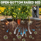 Galvanized Raised Garden Bed Outdoor, Large Raised Bed for Gardening, 4x2x1ft Oval Metal Planter Box for Vegetables, Fruits, Flowers, Dark Brown Wood Grain