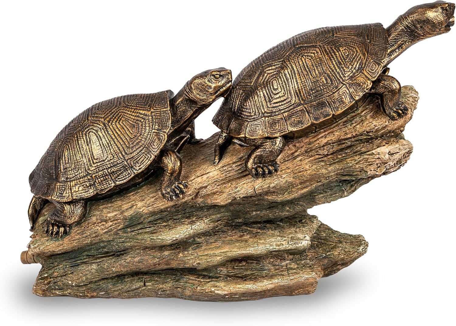 Aquascape Double Turtle On Log Spitter Fountain for Pond and Garden, 78372