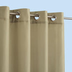 Sun Zero Marina Indoor/Outdoor UV Protectant Energy Efficient Grommet Curtain Panel, 54" x 84", Khaki