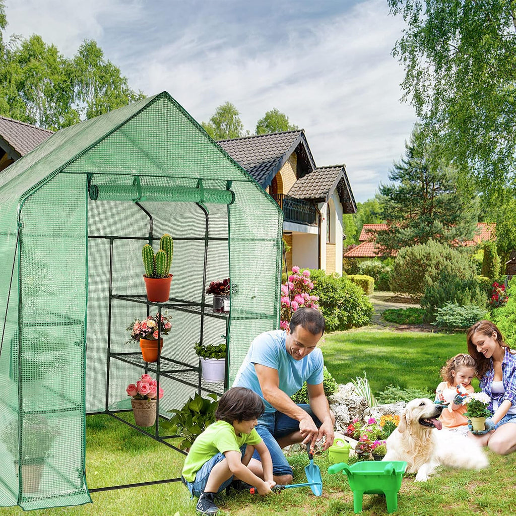 stream greenhouse, 4.75’x4.75’x6.4’ green house indoor greenhouse with on a desk or shelf