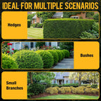 20v cordless hedge trimmer, 22-inch blade, 2 x on a desk or shelf