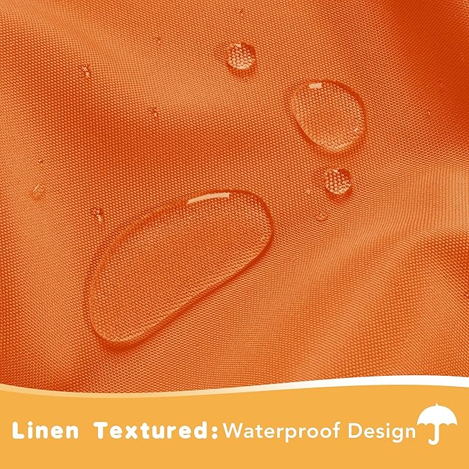 HolidayIdeas Extra Wide Outdoor Curtains for Patio Waterproof, 2 Panels - 110 x 84 Inch - Privacy & Light Filtering Curtains Grommet Outside Curtains for Porch, Gazebo, Backyard (Mecca Orange)
