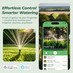ImoLaza Outdoor Sprinkler Controller, 4-Zone Ultra WiFi Sprinkler Timer | Smart lawn irrigation: water saving, weather-based, soil saturation skip, easy App control, works with Alexa, fault alerts