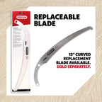 Oregon (600136) Curved Premium Japanese High-Carbon Steel Hand Saw, Rust Proof Forestry/Pruning/Cutting Tool, Curved Blade with Scabbard Safety Sheath,Red,13"