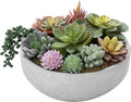 mygift 8 inch round artificial succulent plants in, main product view