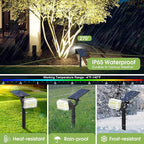 102 LED Solar Spot Lights Outdoor Waterproof IP65, Adjustable Landscape Spotlights, [8 Pack/4 Modes] Auto On/Off Solar Powered Flood Lights for Outside Yard Garden Wall Pathway (Cool White)
