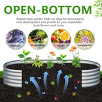 2PCS 8x2x1ft Galvanized Metal Raised Garden Bed Kit,Outdoor Planter Box Vegetables,Flowers,Herbs Durable Rust-Resistant Patio Gardening Beds