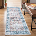Bloom Rugs Caria Washable Non-Slip 7 ft Runner - Coral Traditional Runner for Entryway, Hallway, Bathroom, and Kitchen - Exact Size: 2'6" x 7'
