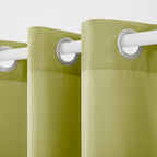TOWN & COUNTRY BASICS Cabana Solid Heavyweight Indoor Outdoor Curtains, Light Filtering Opacity with Grommet Top, Water Repellent, 2-Pack Set, 54"x108", Kiwi Green