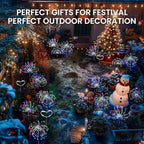 Garden Decor Solar Lights Outdoor,120LED Waterproof Colorful Solar Fairy Garden Lights for Outdoor Decoration,Yard, Patio, Porch,Flower Pot,Pathway,Christmas (4Pack)