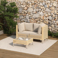 boho outdoor patio furniture set - 3 piece, main product view