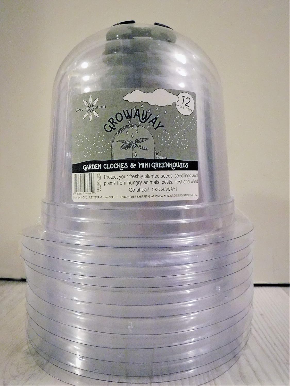 ! growaway™ small reusable plastic mini greenhouse, garden, package contents