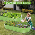 Galvanized Raised Garden Bed, 6x3x1 FT Thickening Planter Boxes Outdoor, Raised Beds for Gardening, Easy Assembly Large Garden Bed for Vegetables, Fruits, Flowers (2-Pack)
